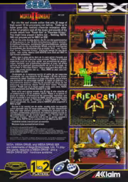 An image of Mortal Kombat II - Back Cover.