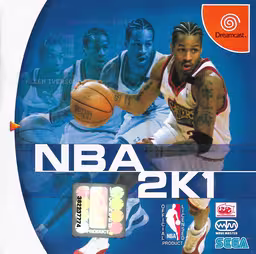 An image of NBA 2K1 - Front Cover.