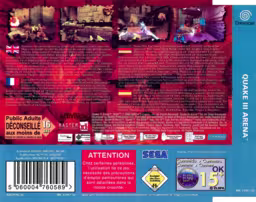 An image of Quake III Arena - Back Cover.