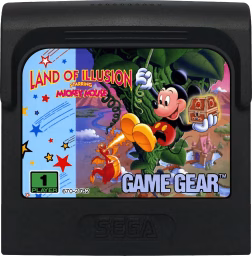 An image of Land of Illusion Starring Mickey Mouse - Game Cartridge.