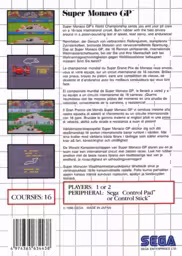 An image of Super Monaco GP - Back Cover.