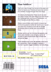 An image of Time Soldiers - Back Cover.