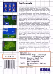 An image of Golfamania - Back Cover.