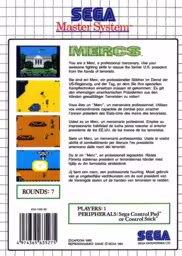 An image of Mercs - Back Cover.
