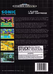 An image of Sonic the Hedgehog - Back Cover.