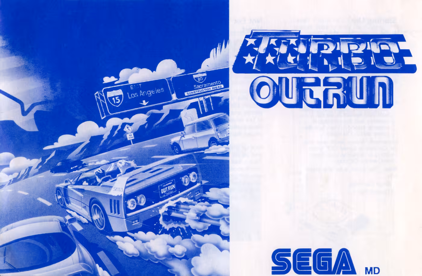 An image of Manual: Turbo Outrun - Instruction Manual.
