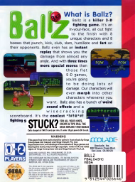 An image of Ballz 3D: Fighting at Its Ballziest - Back Cover.