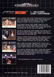 An image of James ‘Buster’ Douglas Knockout Boxing - Back Cover.