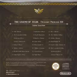 An image of The Legend of Zelda: Twilight Princess HD – Sound Selection - Back Cover.