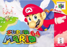 An image of Super Mario 64 - Box Front.