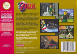 An image of The Legend of Zelda: The Ocarina of Time - Box Back.
