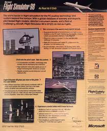 An image of Microsoft Flight Simulator 98 - Box Back.