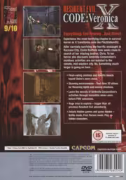 An image of Resident Evil Code: Veronica X (Platinum) - Back Cover.