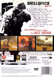 An image of ShellShock: Nam ’67 - Back Cover.