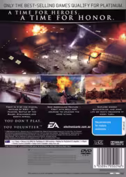 An image of Medal of Honor: European Assault (Platinum) - Back Cover.