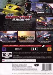 An image of Midnight Club 3: Dub Ed Remix - Back Cover.