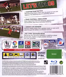An image of FIFA 09 - Back Cover.