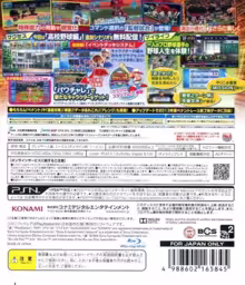 An image of Jikkyō Powerful Pro Yakyū 2013 - Back Cover.
