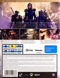 An image of The Elder Scrolls Online: Tamriel Unlimited - Back Cover.