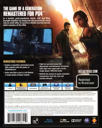 An image of The Last of Us Remastered - Back Cover.