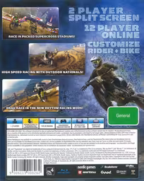 An image of MX vs. ATV Supercross Encore - Back Cover.