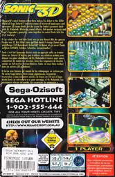 An image of Sonic 3D Flickies’ Island - Back Cover.