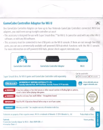 An image of GameCube Controller Adapter for Wii U - Box Back.