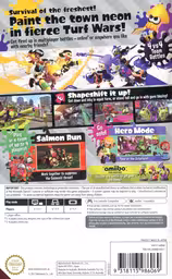 An image of Splatoon 2 - Back Cover.