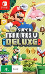An image of New Super Mario Bros. U Deluxe - Front Cover.