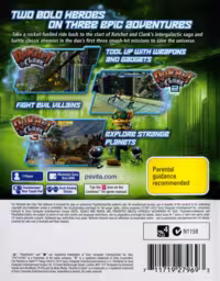 An image of Case: The Ratchet & Clank Trilogy - Back Cover.