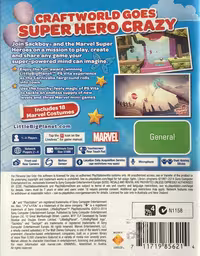 An image of LittleBigPlanet PS Vita: Marvel Super Hero Edition - Back Cover.