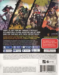 An image of Borderlands 2 - Back Cover.