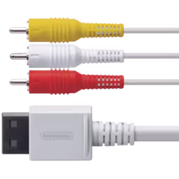 An image of the Wii and Wii U AV Cable.