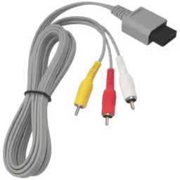 An image of a Wii and Wii U AV Cable.