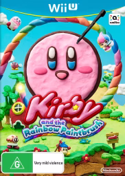 An image of Kirby and the Rainbow Paintbrush - Front Cover.