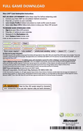 An image of Dance Central 2 - Download Card Back.