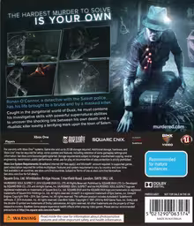 An image of Murdered Soul Suspect - Back Cover.