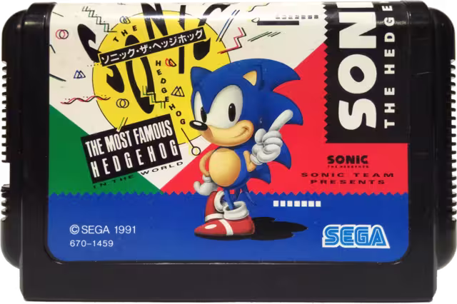 An image of Sonic the Hedgehog - Game Cartridge.