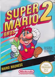 An image of Super Mario Bros. 2 - Front Cover.