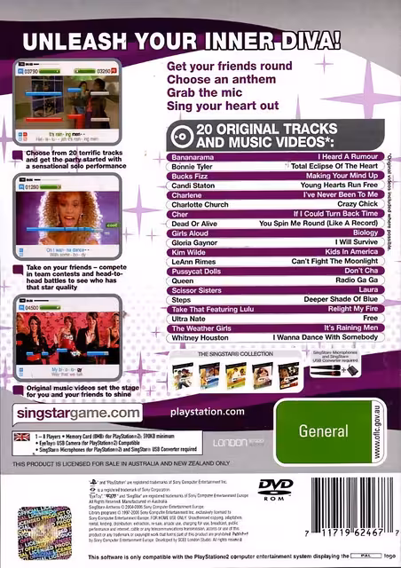 An image of SingStar Anthems - Back Cover.