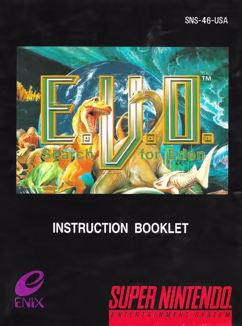 An image of E.V.O.: Search for Eden - Instruction Manual.