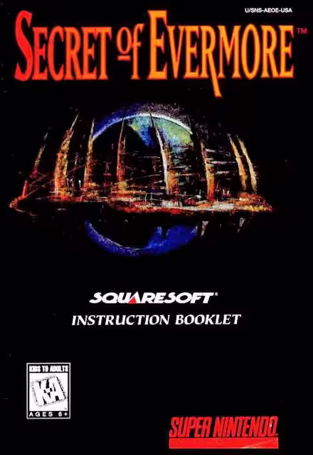 An image of Secret of Evermore - Instruction Manual.