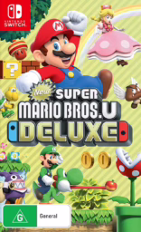 An image of New Super Mario Bros. U Deluxe - Front Cover.