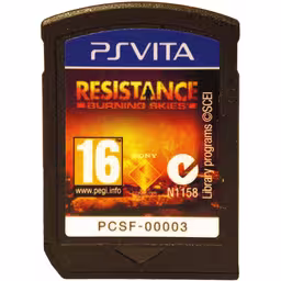 An image of Resistance: Burning Skies - Game Card.