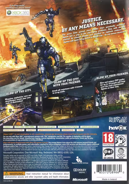 An image of Crackdown 2 - Back Cover.