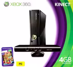 An image of Xbox 360 S Console (4GB Kinect) - Box Front.